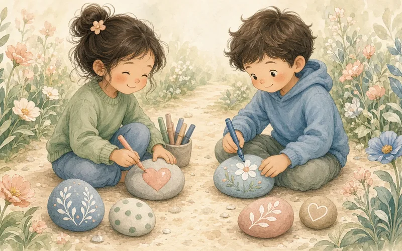 Illustration: Rock painting kindness rocks, Paint rocks and hide them on a local walk