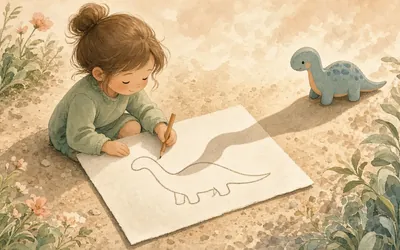Illustration: Shadow tracing, Trace the shadows of toys onto paper in the sun